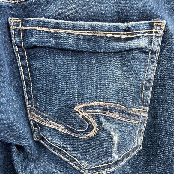 Silver Jeans Blue Boyfriend Jeans Distressed - Picture 5 of 11